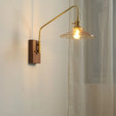 Axyaa LED Glass Copper Wall Sconce Modern Stair Light Fixtures for Home Decor