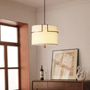 Axyaa Wabi Sabi Cloth Pendant Lamp - Japanese Hanging Chandelier