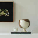 Axyaa Irregular Grain Ceramic Spherical Vase for Home Decor & Floral Arrangements