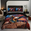 Axyaa Majestic Eagle Duvet Cover Bedding Set with 2 Pillowcases
