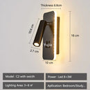Axyaa USB Wall Wash LED Bed Light with Adjustable Spotlight