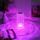 Axyaa Crystal Mini Rose Petal USB Rechargeable Decorative Table Lamp