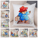 Axyaa Cartoon Bear Cushion Cover - Cute Animal Pillowcase for Sofa and Children's Room