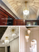 Axyaa Nordic Glass Tube Chandelier Ceiling Lamp for Modern Living Room, Restaurant, Bedroom