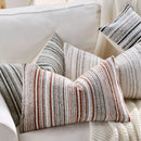 Chenille Striped Pillowcase Cojines by Axyaa for Light Luxury Decor in Living Room