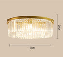 Axyaa Metal and Crystal Pendant Light - Stylish LED Chandelier for Living Room