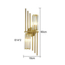 Axyaa Crystal Gold Wall Lamp: Elegant LED Lighting Fixtures for Luxury Living Areas