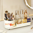 Axyaa 360° Rotating Makeup Organizer for Vanity Storage and Brush Holder