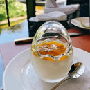Axyaa Glass Eggshell Dessert Bowl with Lid - Molecular Cuisine Tableware