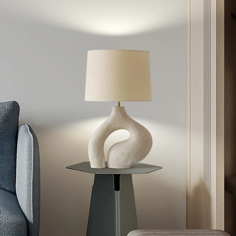Axyaa Nordic Cloth Art Table Lamp for Living Room Bedroom Study, Creative Design