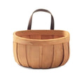 Axyaa Hand-woven Wood Kitchen Storage Basket with Handle