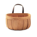 Axyaa Hand-woven Wood Kitchen Storage Basket with Handle