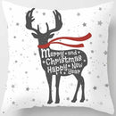 Christmas Elk Print Pillowcase 45x45cm for Sofa, Car, Bedroom, Living Room by Axyaa