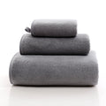 Axyaa Coral Fleece Towel Set - 3-Piece Thick & Enlarged Square Bath Towels