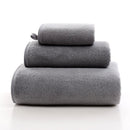 Axyaa Coral Fleece Towel Set - 3-Piece Thick & Enlarged Square Bath Towels