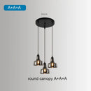 Axyaa Smoke Grey Glass Chandelier - Retro Loft Ceiling Lighting