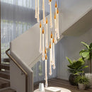 Axyaa Crystal Meteor Shower LED Chandelier for Modern Minimalist Villa Home Decor