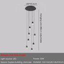 Axyaa Industrial Spiral Staircase Chandelier Pendant Light for Loft Duplex Double-Height Ceiling