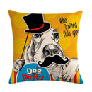 Axyaa Cartoon Dog Linen Pillow Case 45*45cm