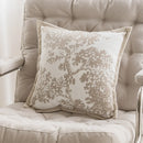 Axyaa French Cream Jacquard Sofa Cushion Cover 45X45 Luxury Decorative Pillowcases
