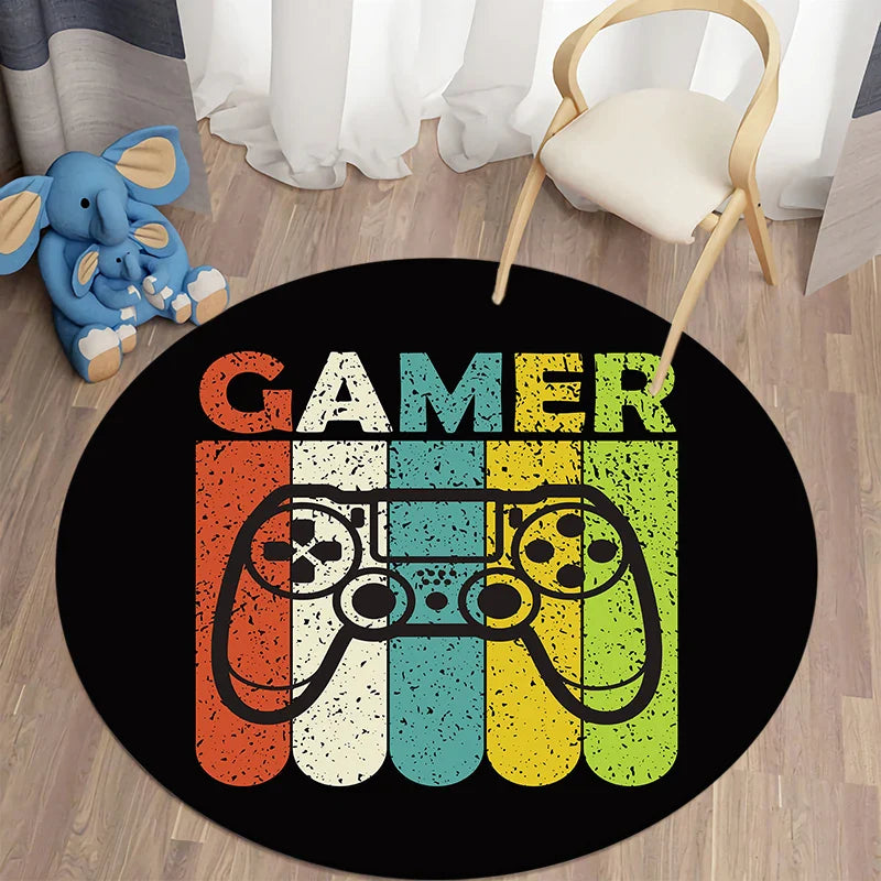 Axyaa Round Rugs Living Room Floor Mats Children's Carpet Bedroom Home Decor