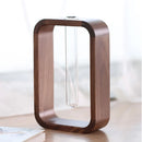 Retro Solid Wood Hydroponic Plant Vase for Living or Dining Room by Axyaa