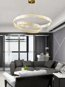 Axyaa LED Crystal Pendant Chandelier for Bedroom Living Room