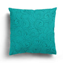 Axyaa Green Blue Wave Pattern Decorative Pillow Sleeve for Bedroom, Sofa, Car, Office