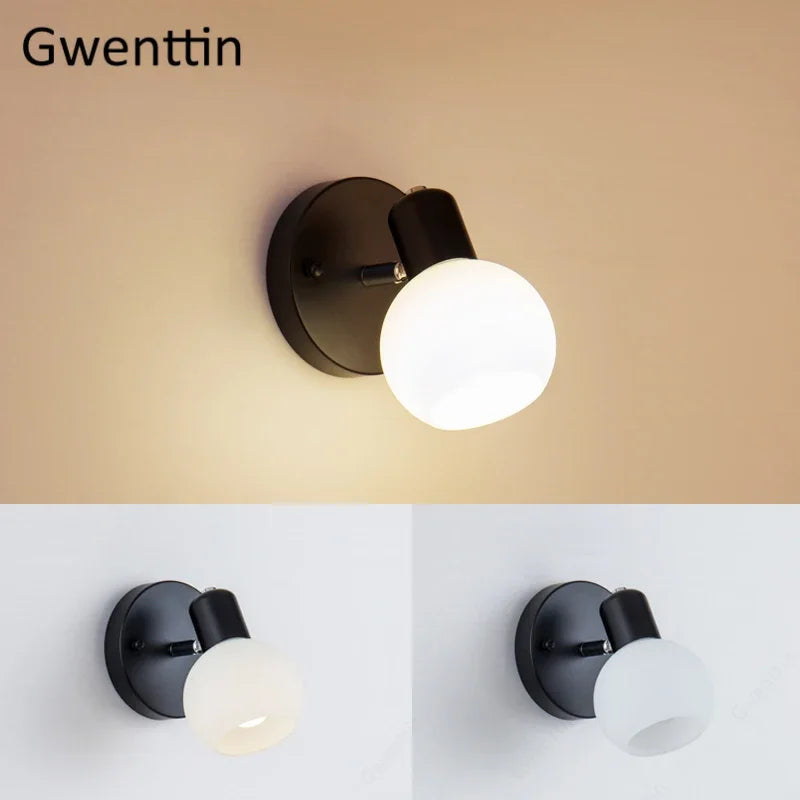 Axyaa Rotatable LED Wall Sconces: Modern Mirror Light for Living Room and Bathroom