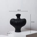 Axyaa Fringe Vase: Irregular Heterophore Floral Arrangement Porcelain Ornament