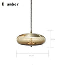Axyaa Modern Glass Pendant Light Rope Hanging Lamp for Living Room Decor and Cafe Bar