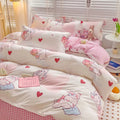 Axyaa Korean Ins Style 2024 Duvet Cover Set Twin Queen Bed Linen