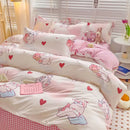 Axyaa Korean Ins Style 2024 Duvet Cover Set Twin Queen Bed Linen