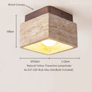 Axyaa Yellow Travertine LED Ceiling Light for Home Decoration