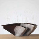 Axyaa Resin Fan Vase: Modern Home Decor Accent and Artistic Flower Arrangement Ornament