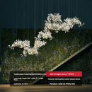 Axyaa White Ginkgo Leaf Villa Chandelier for Living Room Dining Lobby Staircase