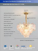 Axyaa French Flower Chandelier Bedroom Dining Room Crystal Lamp