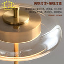 Axyaa Classical Brass Walnut Floor Lamp LED Lighting for Living Room Bedroom
