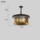 Axyaa Smokey Grey Glass Crystal Chandelier E14 for Home Decor Lighting