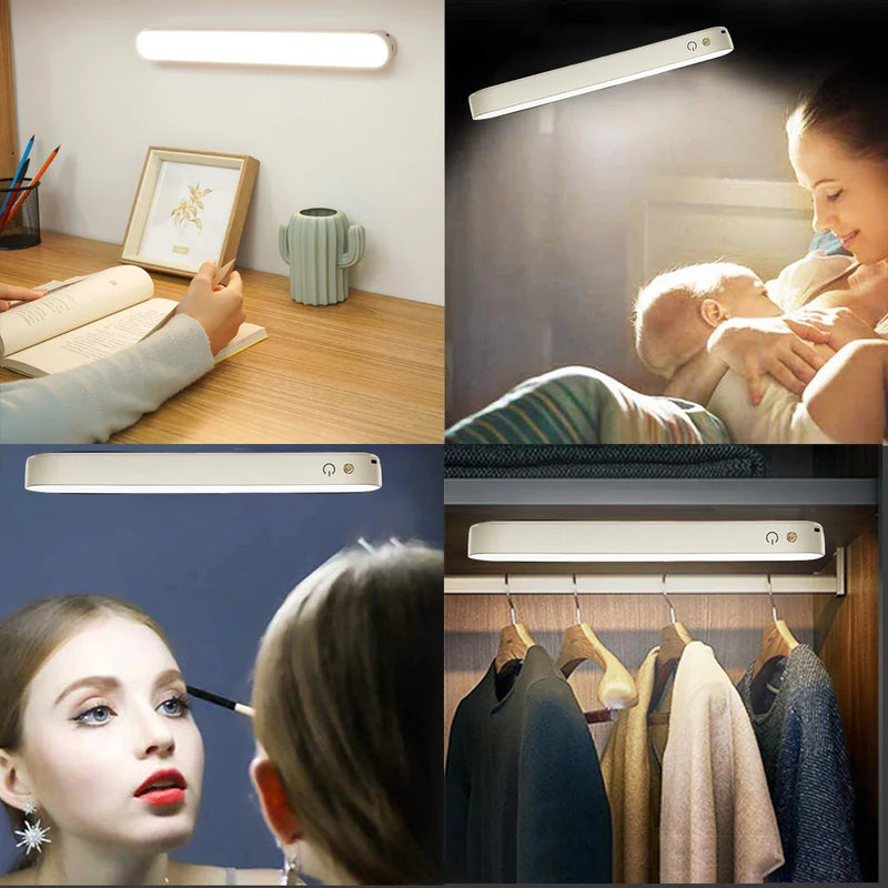 Axyaa USB LED Desk Lamp: Magnetic Office Study Light, Rechargeable Stand Lamp