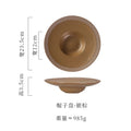 Axyaa Spaghetti Deep Plate Coarse Pottery Soup Salad Ceramic Tableware