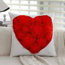 Axyaa Red Short Plush Valentine's Day Print Cushion Cover 45x45cm