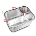 Axyaa 10L Stainless Steel Kitchen Sink Bowl for Multipurpose Dishwashing