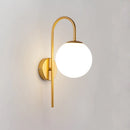 Axyaa Glass Ball Wall Sconce - Luxe Living Room Bedroom Lighting