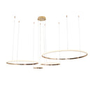 Axyaa Modern LED Pendant Lights, Chrome/Gold Plated, 85-265V, For Dining Room Living Room Kitchen