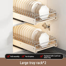 Axyaa Stainless Steel Dish Rack Cabinet Organizer Under Sink Basket