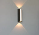 Axyaa 12w Dual-Head LED Wall Light, Modern Outdoor/Indoor Waterproof Aluminum Wall Lamp