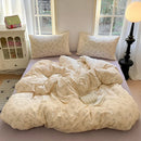 Axyaa Queen Size Strawberry Bedding Set: Duvet Cover, Bed Sheet, Pillowcase