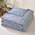 Axyaa Striped Checkered Thin Summer Blanket | Skin-Friendly & Cool Blanket