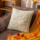 Axyaa Halloween Pumpkin Plush Pillowcase Double-Sided Cushion Cover - 50x50cm